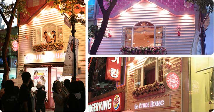 Etude House ในยามค่ำคืน