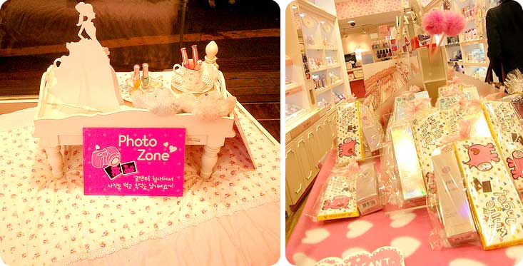 มุมสำหรับถ่ายรูปในร้าน Etude House