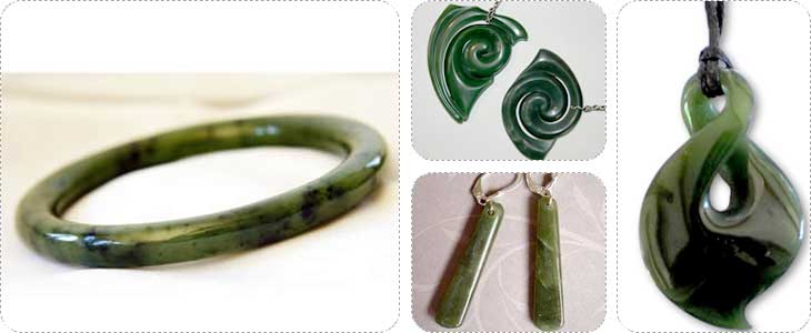 หินสีเขียว ชื่อเรียกท้องถิ่นว่า  โปว์นามู  ( Pounamu ) 