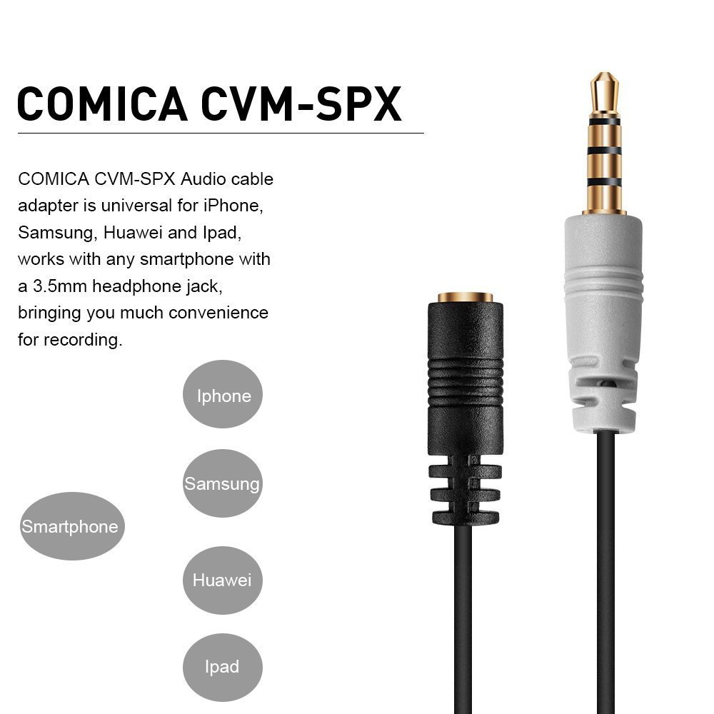 COMICA CVM-SPX TRS-TRRS AUDIO CABLE ADAPTER