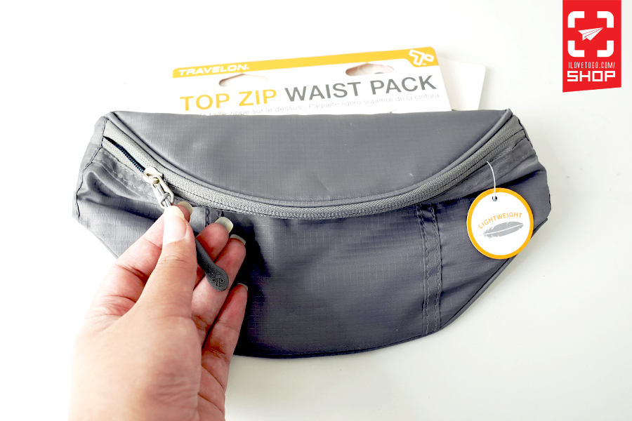 Travelon Top Zip Waist Pack (Grey)