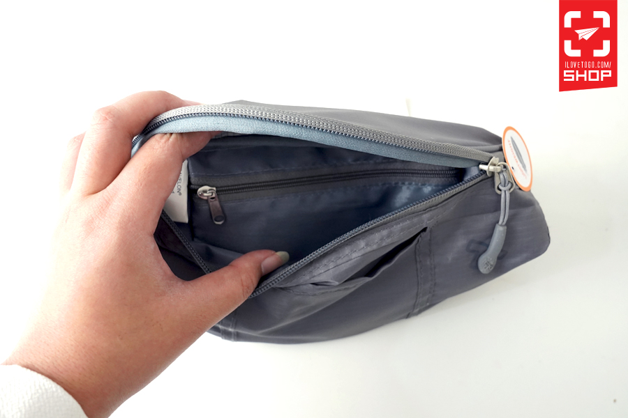 Travelon Top Zip Waist Pack (Grey)