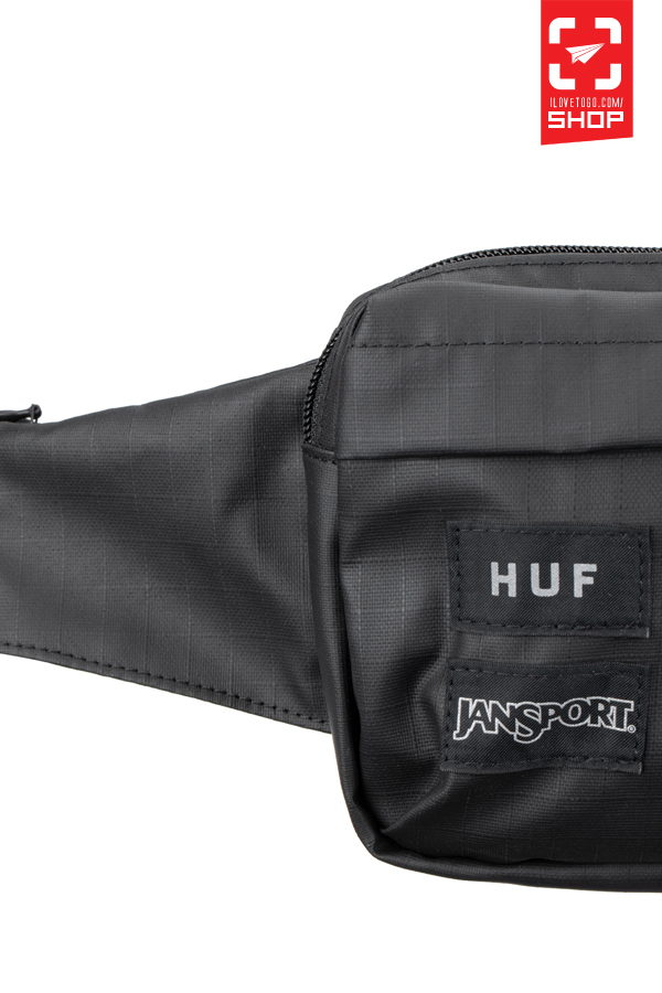 Jansport x Huf Waisted Waist Pack สี Black Coated Ripstop