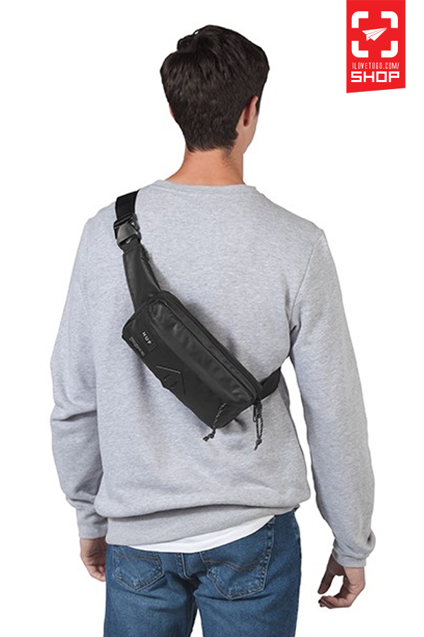 Jansport x Huf Waisted Waist Pack สี Black Coated Ripstop