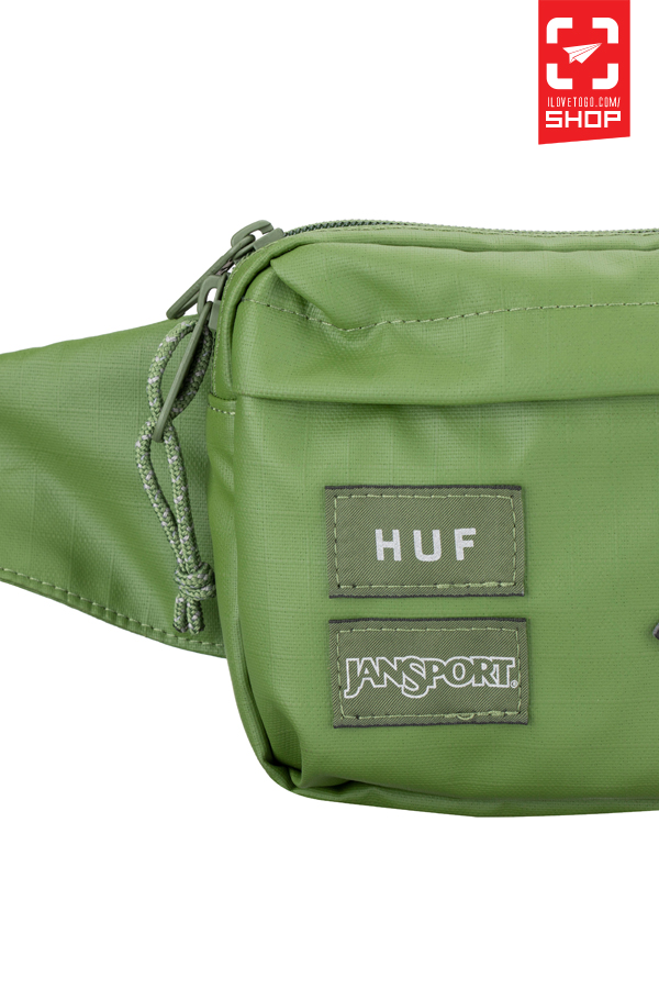 Jansport x Huf Waisted Waist Pack สี Olive Coated Ripstop