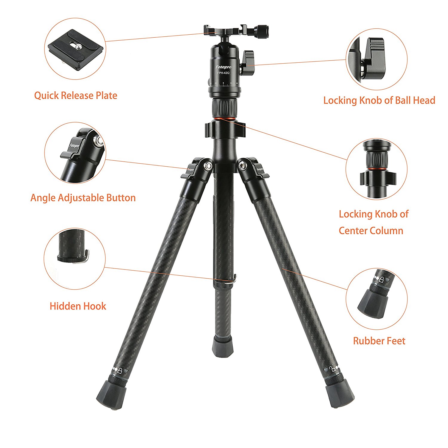 ขาตั้งกล้อง Fotopro X-aircross 1 Carbon Fiber Professional Tripods