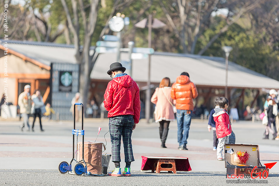เที่ยวญี่ปุ่น โตเกียว ด้วยตัวเอง Japan Tokyo Trip การแสดงใน สวน ueno park