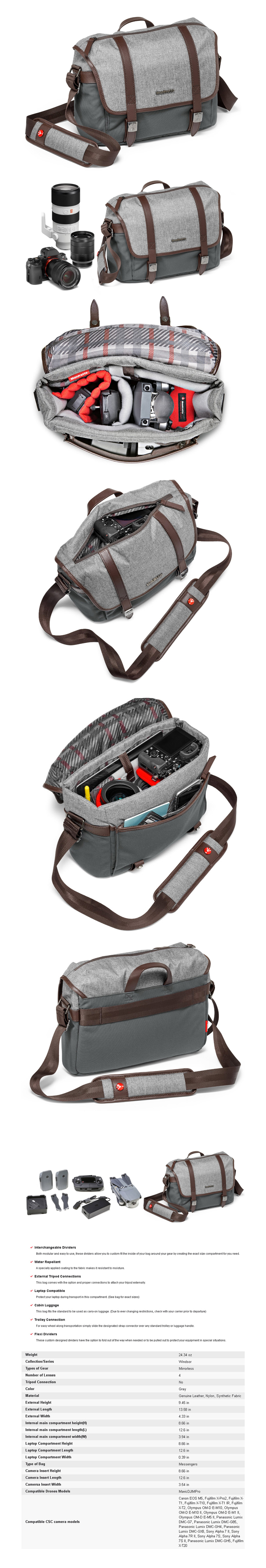 Manfrotto Windsor camerar S