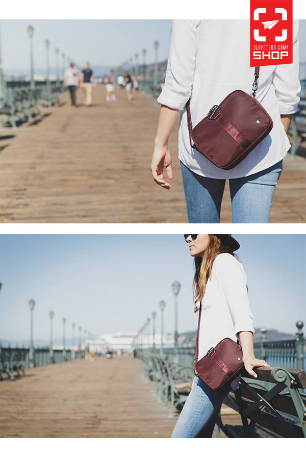 กระเป๋า Pacsafe Citysafe Anti-Theft Square Crossbody สี Merlot