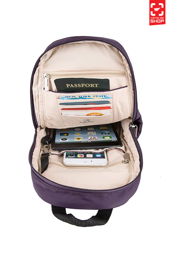 กระเป๋า Travelon 42953-Anti-Theft Classic Light Sling (Dark Purple)