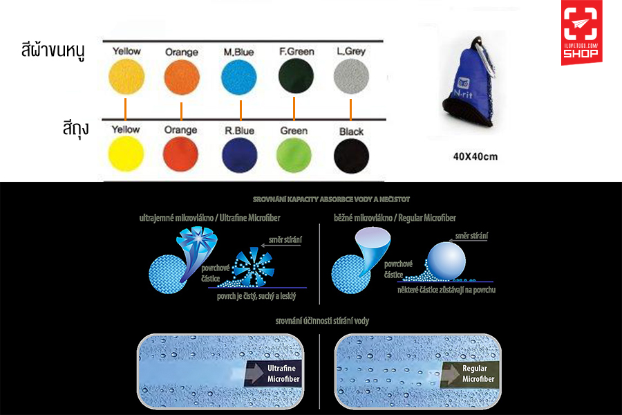 N-rit - Campack Towel 40x40 cm (M)